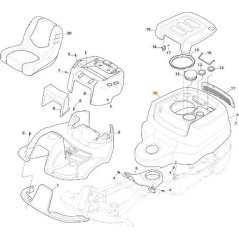 MOTORHAUBE NV ROT RAL 3003 ORIGINAL STIGA - 337076809/0