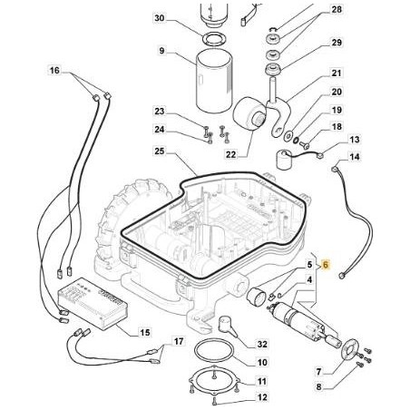 WHEEL MOTOR (IMS-FISE) - ORIGINAL STIGA BRUSH - 112600337/0 | Newgardenstore.eu