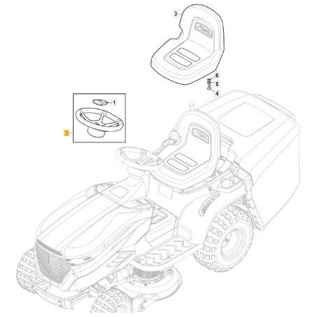 VOLANTE CORTO '20 STIGA NEGRO SD/MP ORIGINAL STIGA - 325961226/0 | Newgardenstore.eu