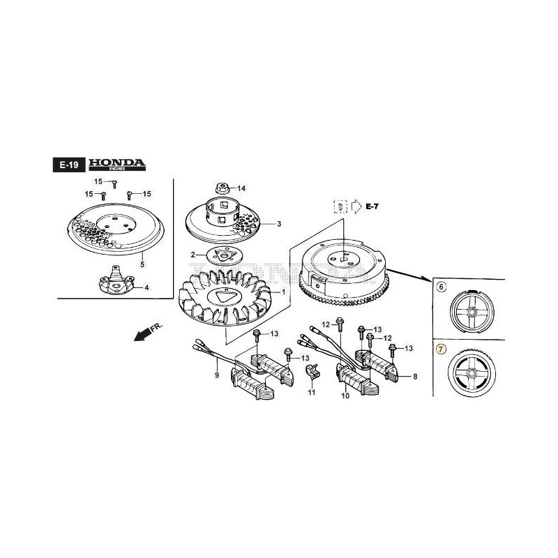 VOLANT MAGNÉTO ORIGINAL STIGA - 118552177/0
