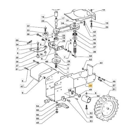 TELAIO KIT GIALLO ORIGINALE STIGA - 118800503/0 | Newgardenstore.eu