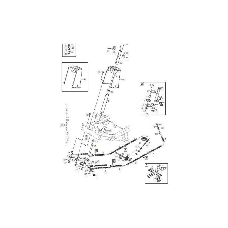 PIANTONE STERZO INFERIORE ORIGINALE STIGA - 1137-0120-02