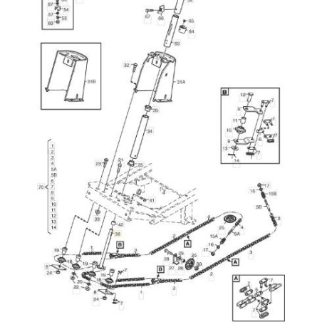ORIGINAL LOWER STEERING COLUMN STIGA - 1137-0120-02 | Newgardenstore.eu