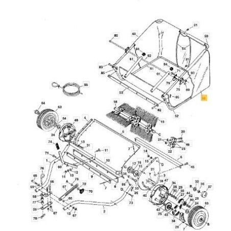 TELA CESTO PER SCOPA PRATO ORIGINALE STIGA - 1319-2671-01 | Newgardenstore.eu