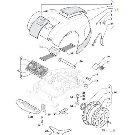 ALPINA SHELL ASSEMBLY AR1 500 ORIGINAL STIGA - 112600195/0 | Newgardenstore.eu