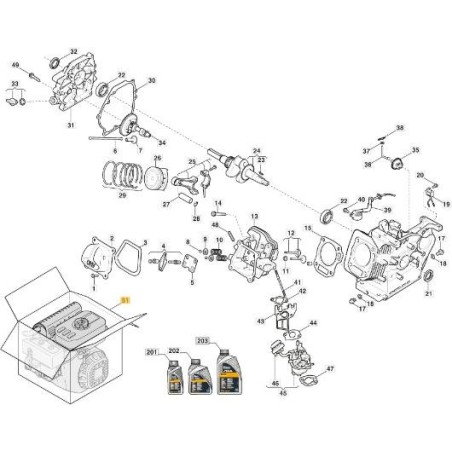 SM70 ENGINE (SWEEPING) ORIGINAL STIGA - 118551204/1 | Newgardenstore.eu