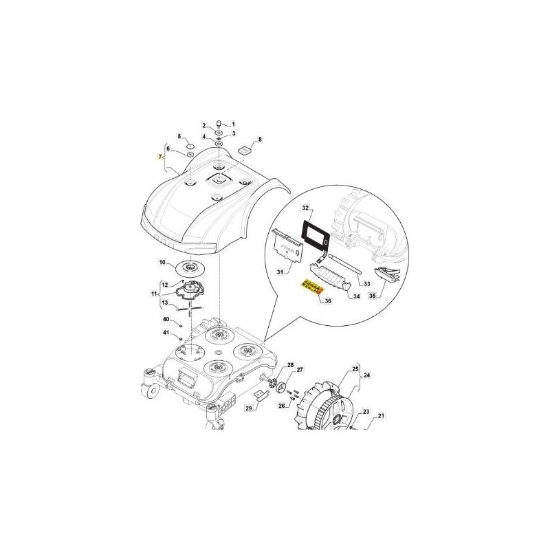 AUTOCLIP SHELL ASSEMBLY 550 SG ORIGINAL STIGA - 112600348/0