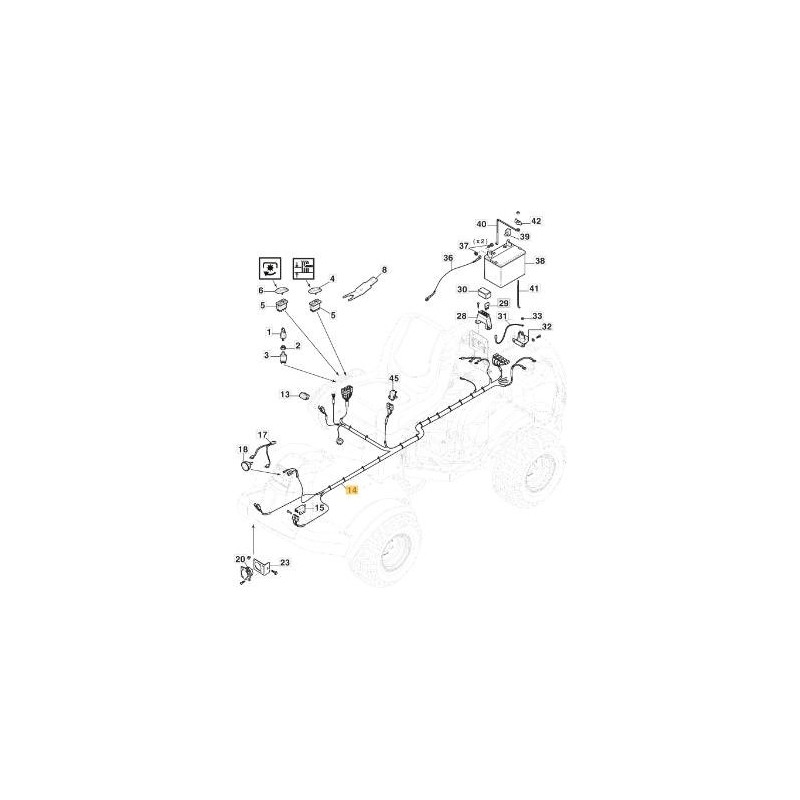 CABLAGGIO PCH CON FRIZIONE ORIGINALE STIGA - 187040333/0