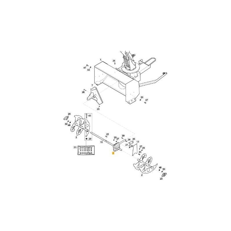 SCATOLA INGRANAGGI LAMA NEVE ORIGINALE STIGA - 1319-1968-01