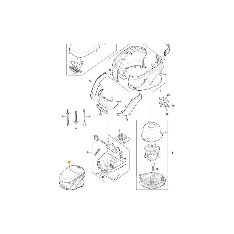 MOTEUR 60V VERS.PL TRACTION ÉLECTRIQUE ORIGINAL STIGA - 381270014/1