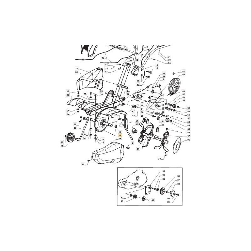 ZAHNRADKASTEN-GRUPPE – GELB ORIGINAL STIGA – 1483-2156-01