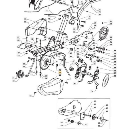 ZAHNRADKASTEN-GRUPPE – GELB ORIGINAL STIGA – 1483-2156-01 | Newgardenstore.eu
