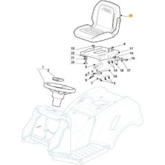 STIGA NJ LOW SEAT ORIGINAL STIGA - 125722481/0 | Newgardenstore.eu