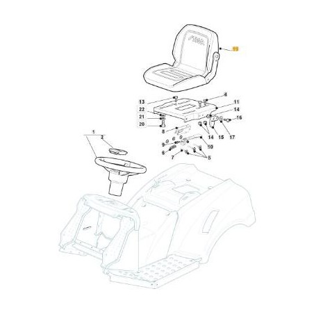 STIGA NJ LOW SEAT ORIGINAL STIGA - 125722481/0 | Newgardenstore.eu