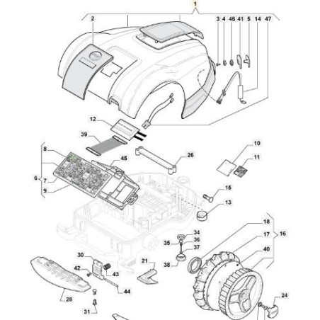 GRUPPO CALOTTA AUTOCLIP M3 ORIGINALE STIGA - 112600373/0 | Newgardenstore.eu