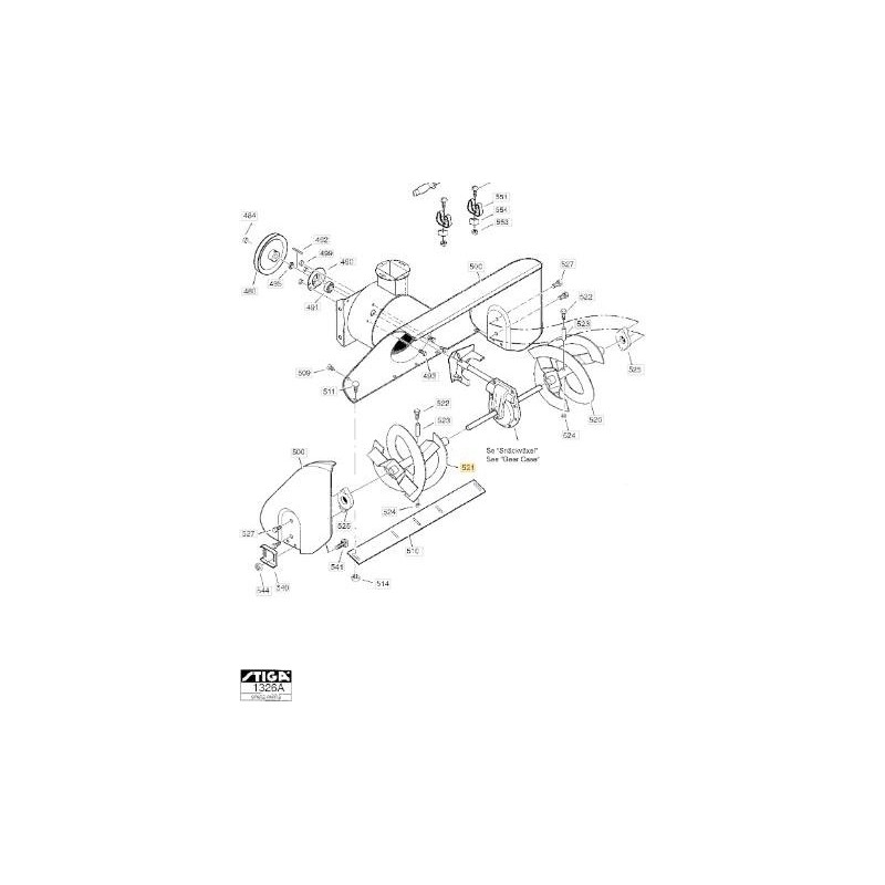 RIGHT DRILL (1074 P) ORIGINAL STIGA - 1812-1838-01