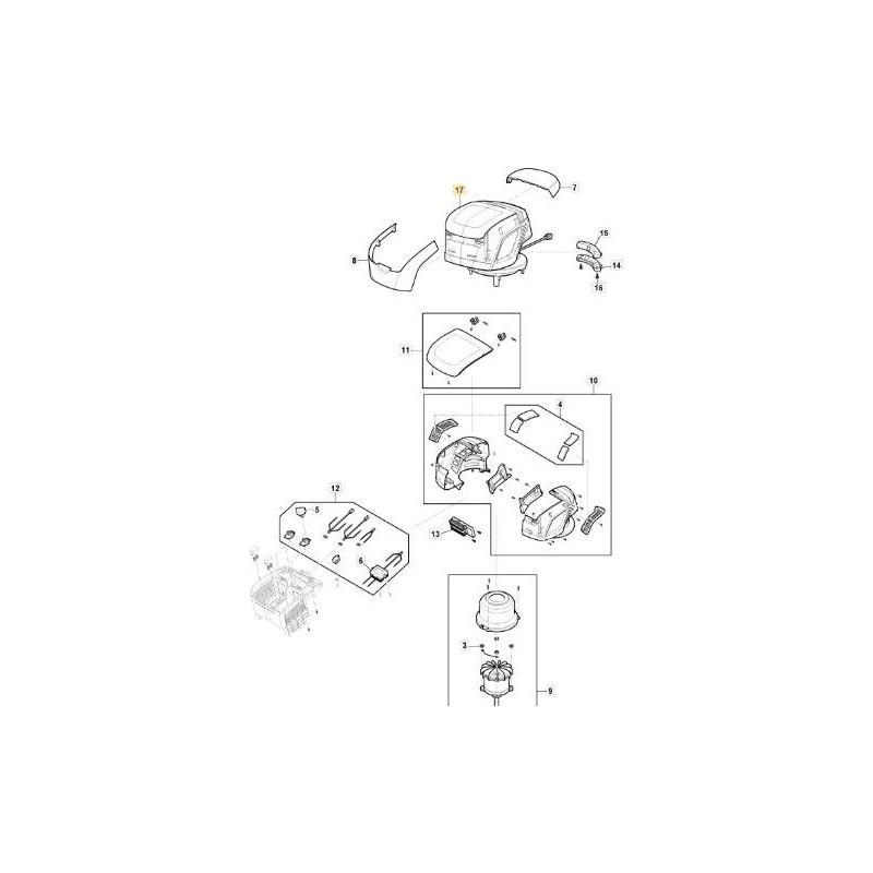 POWERHEAD 48V PL 500 SERIE DUAL THRUST ORIGINAL STIGA - 381270020/2