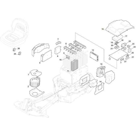 PROTECCIÓN SUPERIOR BATERIA PKEL NEGRA ORIGINAL STIGA - 337600046/0 | Newgardenstore.eu