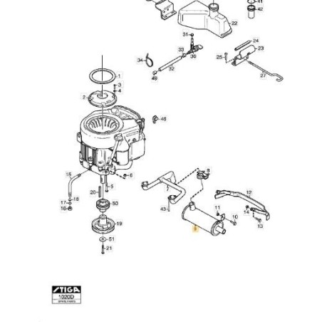 PARK EXHAUST (ESC.DIESEL) ORIGINAL STIGA - 1134-4952-01 | Newgardenstore.eu