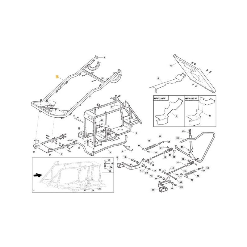 TELAIO ESTERNO VRN GRIGIO ORIGINALE STIGA - 118830719/0