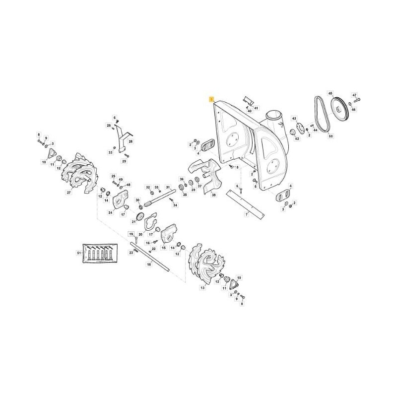 WEISSER SCHNECKENSCHRAUBER - AS62P ORIGINAL STIGA - 118820267/0