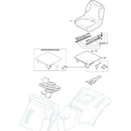 MOUNTFIELD SEAT CZ TC/HE ORIGINAL STIGA - 125722482/0 | Newgardenstore.eu