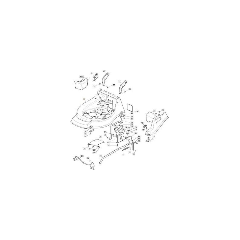 TELAIO NP 53 ROSSO RAL 3002 BUCC. STIGA ORIGINALE - 381003543/1