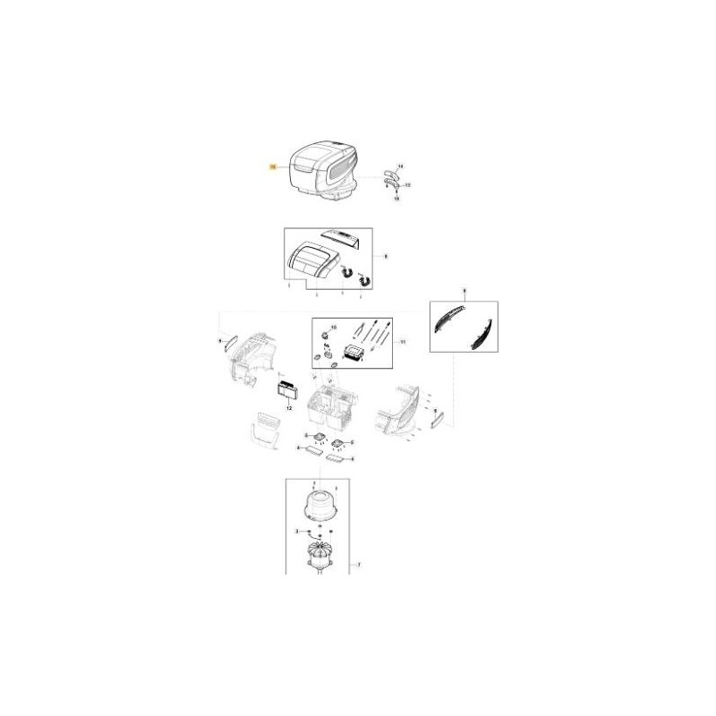 TÊTE 48V STIGA 700 SER. POUSSOIR MONO ORIGINAL STIGA - 381270021/0