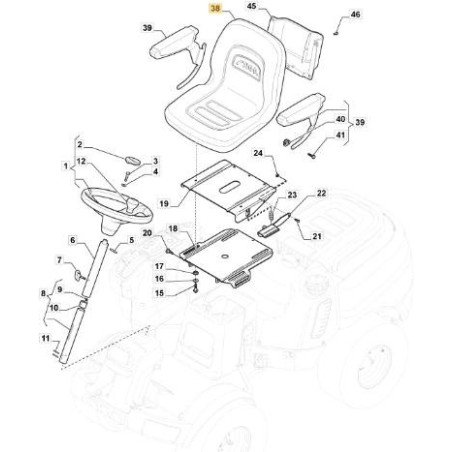 SEAT PFM E.L. ORIGINAL STIGA - 137722601/1 | Newgardenstore.eu