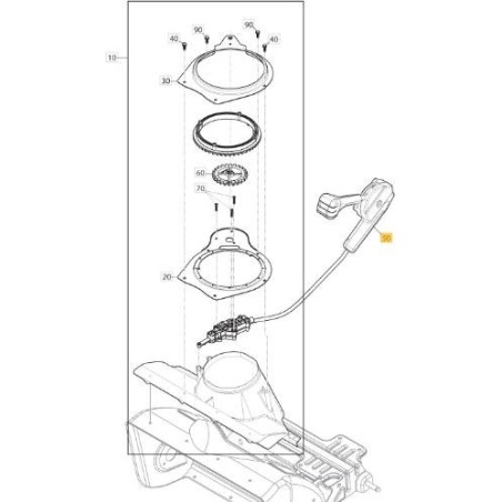 REMOTE CONTROL, ROTARY SLIDE. ORIGINAL STIGA - 1812-2604-01 | Newgardenstore.eu
