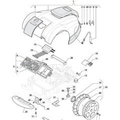 ASSEMBLAGE DE COUVERCLE DE MONTAGE MTF2000 ORIGINAL STIGA - 112600358/0 | Newgardenstore.eu