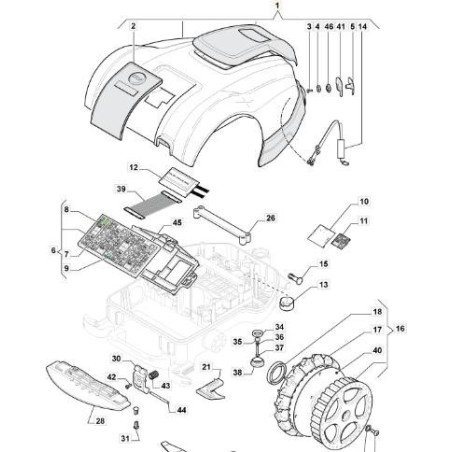MOUNTFIELD COVER ASSEMBLY MTF2000 ORIGINAL STIGA - 112600358/0 | Newgardenstore.eu