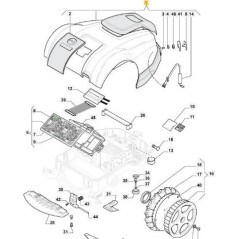 ENSEMBLE DE COQUILLE DE MONTAGE MTF1100 ORIGINAL STIGA - 112600357/0