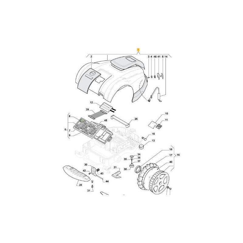 GRUPPO CALOTTA MOUNTFIELD MTF1100 ORIGINALE STIGA - 112600357/0