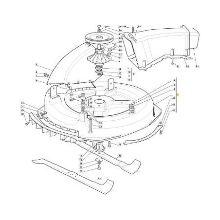 GRAY CUTTING PLATE 72 M.CH ORIGINAL STIGA - 384564118/0 | Newgardenstore.eu