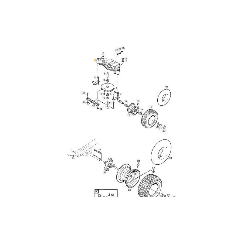 ORIGINAL STIGA HINTERACHSE – 1134-6703-01