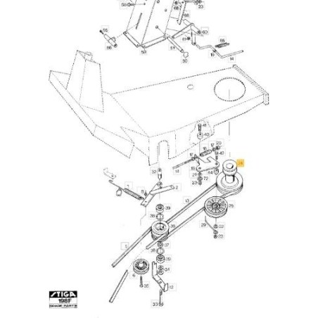 PULEGGIA CINGHIA MOTORE ORIGINALE STIGA - 1134-1633-01 | Newgardenstore.eu