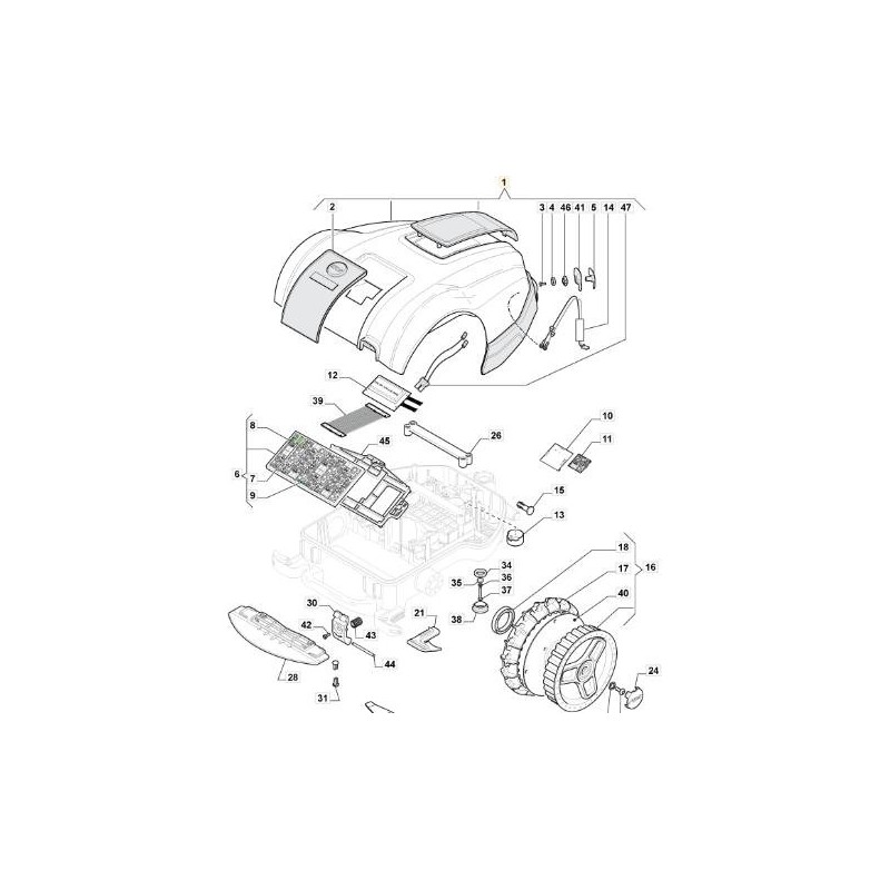 GRUPPO CALOTTA AUTOCLIP M5 ORIGINALE STIGA - 112600374/0