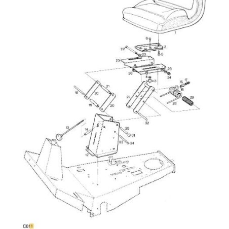 ASIENTO STIGA ORIGINAL - 1134-2541-01 | Newgardenstore.eu