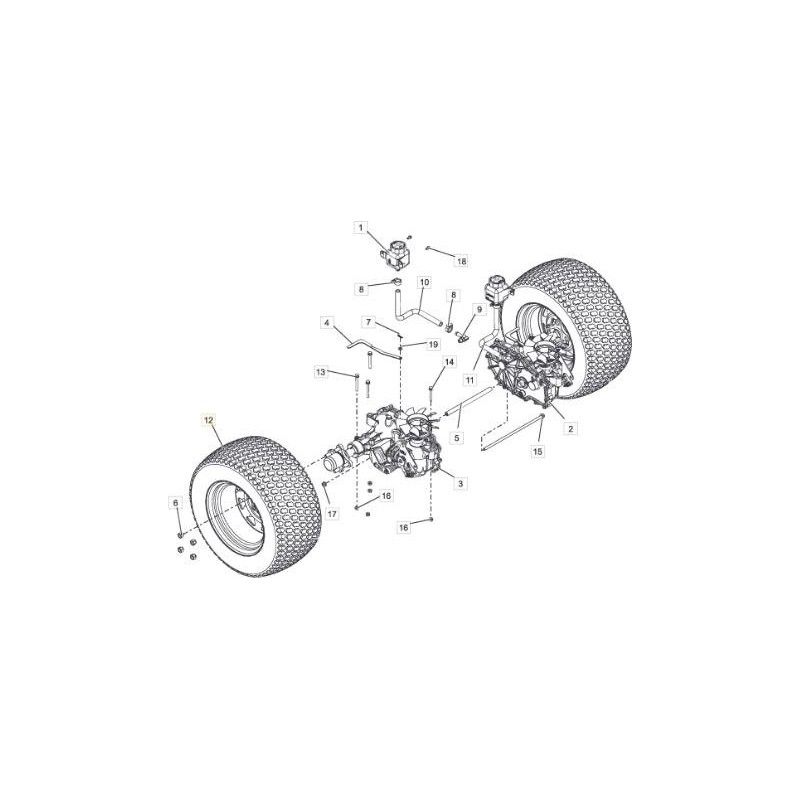 ASSEMBLAGE DE ROUES ORIGINAL STIGA 22 pouces - 118830794/1