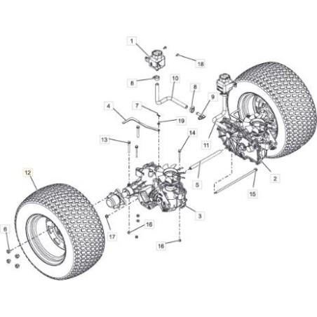 ORIGINAL STIGA 22 Inch WHEEL ASSEMBLY - 118830794/1 | Newgardenstore.eu