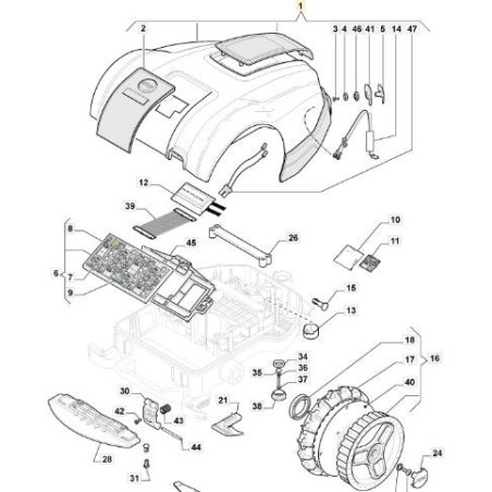 GRUPPO CALOTTA AUTOCLIP M7 ORIGINALE STIGA - 112600375/0 | Newgardenstore.eu