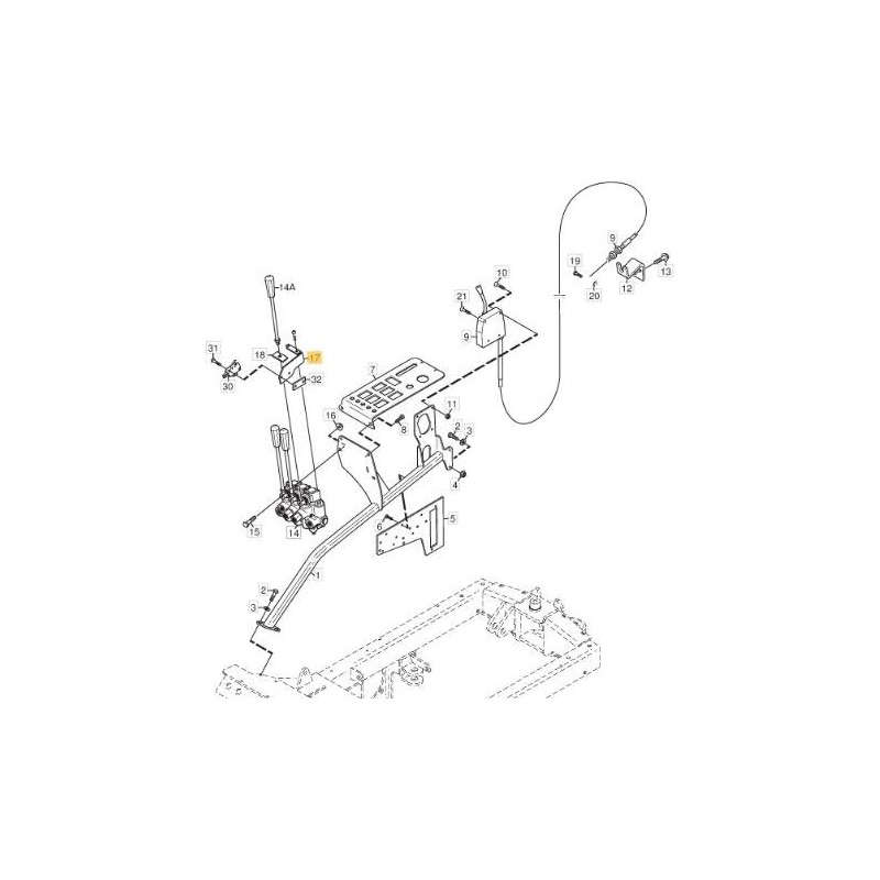 ORIGINAL STIGA ZNB MICRO PTO SUPPORT BRACKET - 1134-7474-01