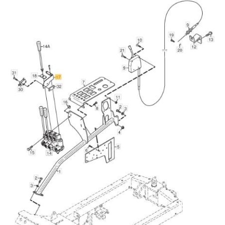 ORIGINAL STIGA ZNB MICRO PTO SUPPORT BRACKET - 1134-7474-01 | Newgardenstore.eu