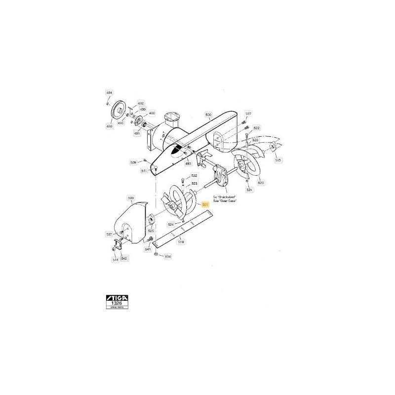 SINFÍN DERECHO 866 - 928 - 1174HST - 966D ORIGINAL STIGA - 1812-1454-01