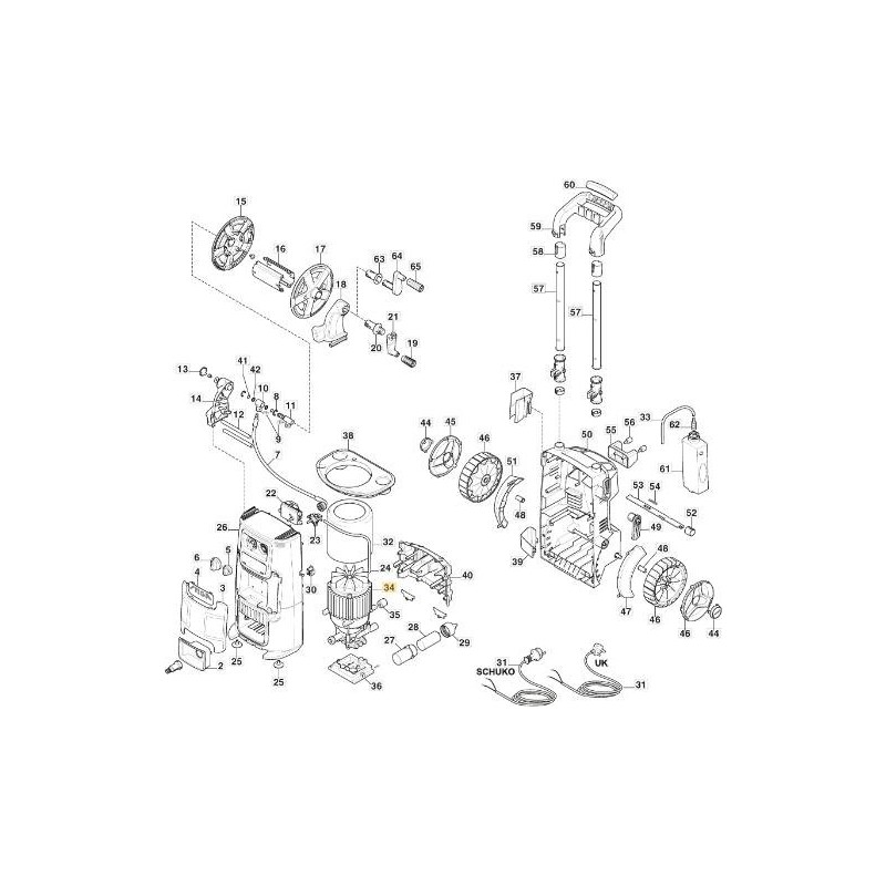 POMPE STIGA ORIGINALE + ENSEMBLE MOTEUR ÉLECTRIQUE - 118820978/0