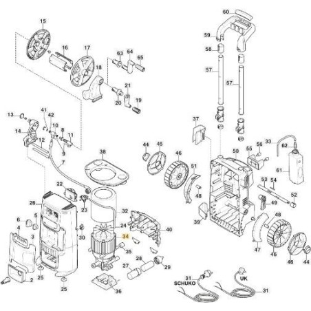 ASSIEME POMPA + MOTORE ELETTRICO ORIGINALE STIGA - 118820978/0 | Newgardenstore.eu