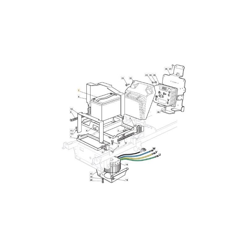 BATTERIE GLOBALE - DÉCHARGE PROFONDE (12V) ORIGINALE STIGA - 9400-0372-01