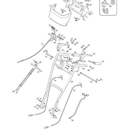 SnTh HANDLE ORIGINAL STIGA VNGR WHEELS - 383000001/0 | Newgardenstore.eu