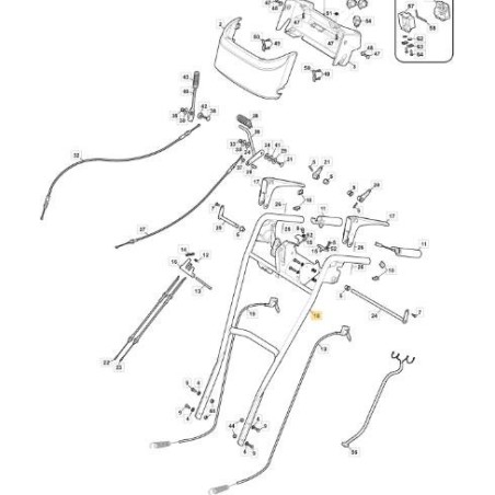 SnTh TRACK HANDLE VNGR GRAY ORIGINAL STIGA - 383000003/0 | Newgardenstore.eu